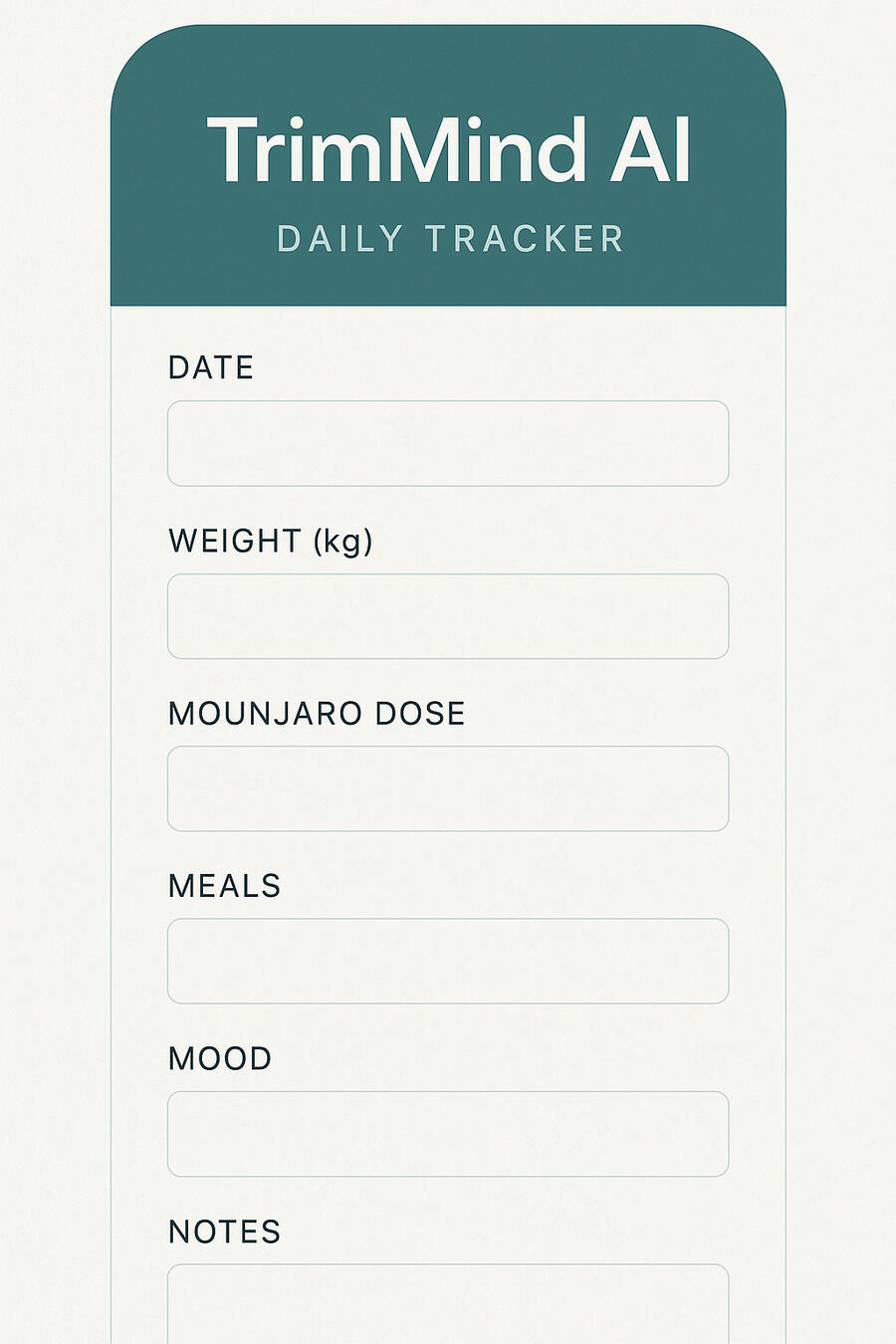 Use the TrimMind AI tracker to build habits, stay accountable, and see real results.